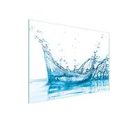 DarHaus Couvercle pour plaque de cuisson universelle en céramique, à induction, Planche à découper en verre 40 x 30 cm, protection anti-éclaboussures, plaque en verre, cuisine, Eau Bleu