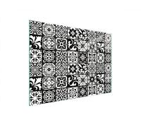 DarHaus Couvercle pour plaque de cuisson universelle en céramique, à induction, Planche à découper en verre 40 x 30 cm, protection anti-éclaboussures, plaque en verre, cuisine, Mosaïque Pièce