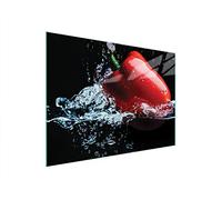 DarHaus Couvercle pour plaque de cuisson universelle en céramique, à induction, Planche à découper en verre 40 x 30 cm, protection anti-éclaboussures, plaque en verre, cuisine, Poivre Noir