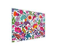 DarHaus Couvercle pour plaque de cuisson universelle en céramique, à induction, Planche à découper en verre 30 x 22 cm, protection anti-éclaboussures, plaque en verre, cuisine, Fleur Coloré