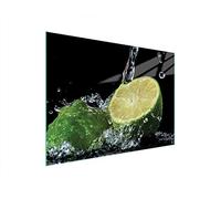 DarHaus Couvercle pour plaque de cuisson universelle en céramique, à induction, Planche à découper en verre 40 x 30 cm, protection anti-éclaboussures, plaque en verre, cuisine, Chaux Noir