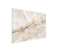 DarHaus Couvercle pour plaque de cuisson universelle en céramique, à induction, Planche à découper en verre 40 x 30 cm, protection anti-éclaboussures, plaque en verre, cuisine, Marbre Beige