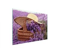 DarHaus Couvercle pour plaque de cuisson universelle en céramique, à induction, Planche à découper en verre 40 x 30 cm, protection anti-éclaboussures, plaque en verre, cuisine, Lavande Violet