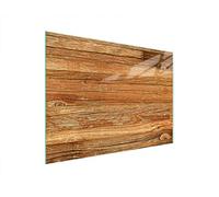 DarHaus Couvercle pour plaque de cuisson universelle en céramique, à induction, Planche à découper en verre 40 x 30 cm, protection anti-éclaboussures, plaque en verre, cuisine, Bois Brun