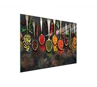DarHaus Couvercle pour plaque de cuisson universelle en céramique, à induction, Planche à découper en verre 40 x 30 cm, protection anti-éclaboussures, plaque en verre, cuisine, Épices Ardoise