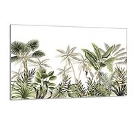 DarHaus Plaque de protection pour plaque de cuisson - 80 x 52 cm - 1 pièce - Protection contre les éclaboussures - Planche à découper - Feuilles Vert