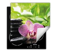 DarHaus Plaque de protection pour plaque induction, tapis de protection pour plaque vitrocéramique 50x52 cm - vert - orchidée