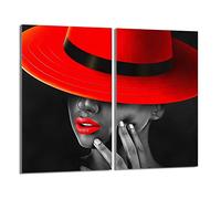 DarHaus Plaque de protection universelle pour plaque de cuisson 2x30x52cm Pour plaques de cuisson Protection contre les éclaboussures Planche a découper en verre trempé Décoration, Femme Rouge