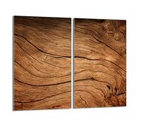 DarHaus Plaque de protection universelle pour plaque de cuisson 2x30x52cm Pour plaques de cuisson Protection contre les éclaboussures Planche a découper en verre trempé Décoration, Bois Brun