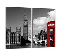 DarHaus Plaque de protection universelle pour plaque de cuisson 2x30x52cm Pour plaques de cuisson Protection contre les éclaboussures Planche a découper en verre trempé Décoration, Londres Grand-Ben