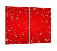 DarHaus Plaque de protection universelle pour plaque de cuisson 2x30x52cm Pour plaques de cuisson Protection contre les éclaboussures Planche a découper en verre trempé Décoration, Rouge