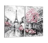 DarHaus Plaque de protection universelle pour plaque de cuisson 2x30x52cm Pour plaques de cuisson Protection contre les éclaboussures Planche a découper en verre trempé Décoration, Paris Rose