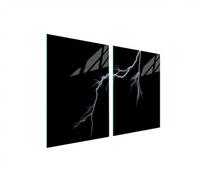 DarHaus Plaque de protection universelle pour plaque de cuisson 2x45x52cm Pour plaques de cuisson Protection contre les éclaboussures Planche découper en verre trempé Décoration, Tempête Noir