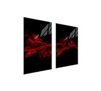 DarHaus Plaque de protection universelle pour plaque de cuisson 65 x 52cm 2 pièce Pour plaques de cuisson Protection contre les éclaboussures Planche a découper en verre trempé, Fumée Noir