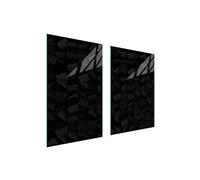 DarHaus Plaque de protection universelle pour plaque de cuisson 65 x 52cm 2 pièce Pour plaques de cuisson Protection contre les éclaboussures Planche a découper en verre trempé, Modèle Noir