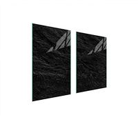 DarHaus Plaque de protection universelle pour plaque de cuisson 65 x 52cm 2 pièce Pour plaques de cuisson Protection contre les éclaboussures Planche a découper en verre trempé, Ardoise Noir