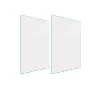 DarHaus Plaque de recouvrement, 2 x 35 x 52 cm, en verre, pour cuisinières électrique, à induction ; convient comme décoration, protection anti-éclaboussures ou planche à découper, Blanche