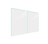 DarHaus Plaque de recouvrement, 2 x 45 x 52 cm, en verre, pour cuisinières électrique, à induction ; convient comme décoration, protection anti-éclaboussures ou planche à découper, Blanche