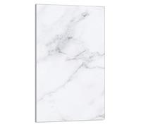 DarHaus Plaque de recouvrement, 30 x 52 cm, en verre, pour cuisinières électrique, à induction, convient comme décoration, protection anti-éclaboussures ou planche à découper, Marbre Blanc