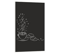 DarHaus Plaque de recouvrement, 30 x 52 cm, en verre, pour cuisinières électrique, à induction, convient comme décoration, protection anti-éclaboussures ou planche à découper, Café Noir