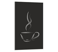 DarHaus Plaque de recouvrement, 30 x 52 cm, en verre, pour cuisinières électrique, à induction, convient comme décoration, protection anti-éclaboussures ou planche à découper, Café Noir