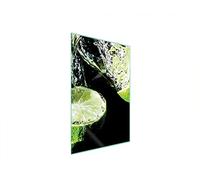 DarHaus Plaque de recouvrement, 35 x 52 cm, en verre, pour cuisinières électrique, à induction, convient comme décoration, protection anti-éclaboussures ou planche à découper, Chaux Noir