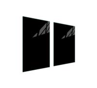 DarHaus Plaque de recouvrement, 35 x 52 cm je 30x52cm, en verre, pour cuisinières électrique, à induction ; convient comme décoration, protection anti-éclaboussures ou planche à découper, Noire