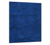 DarHaus Plaque de recouvrement, 40 x 52 cm, en verre, pour cuisinières électrique, à induction, convient comme décoration, protection anti-éclaboussures ou planche à découper, Ardoise Bleu