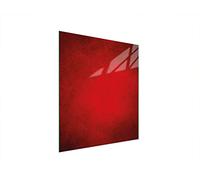 DarHaus Plaque de recouvrement, 45 x 52 cm, en verre, pour cuisinières électrique, à induction, convient comme décoration, protection anti-éclaboussures ou planche à découper, Rouge