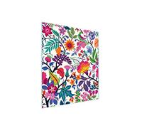 DarHaus Plaque de recouvrement, 45 x 52 cm, en verre, pour cuisinières électrique, à induction, convient comme décoration, protection anti-éclaboussures ou planche à découper, Fleur Coloré