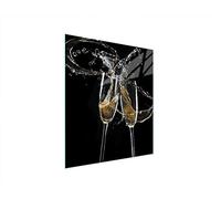 DarHaus Plaque de recouvrement, 45 x 52 cm, en verre, pour cuisinières électrique, à induction, convient comme décoration, protection anti-éclaboussures ou planche à découper, Vin Noir