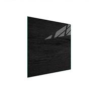 DarHaus Plaque de recouvrement, 50 x 52 cm, en verre, pour cuisinières électrique, à induction, convient comme décoration, protection anti-éclaboussures ou planche à découper, Bois Noir