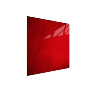 DarHaus Plaque de recouvrement, 50 x 52 cm, en verre, pour cuisinières électrique, à induction, convient comme décoration, protection anti-éclaboussures ou planche à découper, Rouge