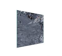 DarHaus Plaque de recouvrement, 50 x 52 cm, en verre, pour cuisinières électrique, à induction, convient comme décoration, protection anti-éclaboussures ou planche à découper, Ardoise Cuisine