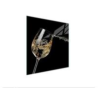 DarHaus Plaque de recouvrement, 50 x 52 cm, en verre, pour cuisinières électrique, à induction, convient comme décoration, protection anti-éclaboussures ou planche à découper, Vin Noir