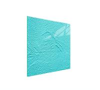 DarHaus Plaque de recouvrement, 50 x 52 cm, en verre, pour cuisinières électrique, à induction, convient comme décoration, protection anti-éclaboussures ou planche à découper, Ardoise Turquoise