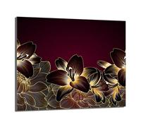 DarHaus Plaque de recouvrement, 60 x 52 cm, en verre, pour cuisinières électrique, à induction, convient comme décoration, protection anti-éclaboussures ou planche à découper, Orchidée Brasser