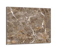 DarHaus Plaque de recouvrement, 60 x 52 cm, en verre, pour cuisinières électrique, à induction, convient comme décoration, protection anti-éclaboussures ou planche à découper, Marbre Beige