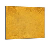 DarHaus Plaque de recouvrement, 60 x 52 cm, en verre, pour cuisinières électrique, à induction, convient comme décoration, protection anti-éclaboussures ou planche à découper, Ardoise Jaune