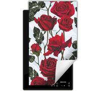 DarHaus Plaque de recouvrement pour cuisinière 1 pièce 30x52 cm Tapis antidérapant Enroulable, rouge - Roses