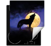 DarHaus Plaque de recouvrement pour cuisinière 45x52 cm Tapis antidérapant Enroulable, noir - Wolf