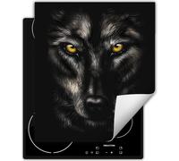 DarHaus Plaque de recouvrement pour cuisinière 45x52 cm Tapis antidérapant Enroulable, noir - Wolf