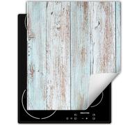 DarHaus Plaque de recouvrement pour cuisinière 45x52 cm Tapis antidérapant Enroulable, vieux bois