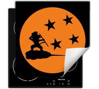 DarHaus Plaque de recouvrement pour cuisinière 50x52 cm Tapis antidérapant Enroulable, noir - Dragon Balls