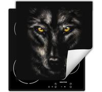 DarHaus Plaque de recouvrement pour cuisinière 50x52 cm Tapis antidérapant Enroulable, noir - Wolf