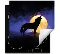 DarHaus Plaque de recouvrement pour cuisinière 60x52 cm Tapis antidérapant Enroulable, noir - Wolf