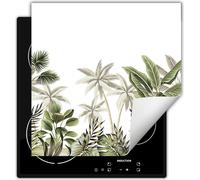 DarHaus Plaque de recouvrement pour cuisinière 60x52 cm Tapis antidérapant Enroulable, vert - Forêt