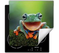 DarHaus Plaque de recouvrement pour cuisinière 60x52 cm Tapis antidérapant Enroulable, vert - Grenouille