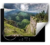 DarHaus Plaque de recouvrement pour cuisinière 70x52 cm Tapis antidérapant Enroulable, Montagnes - Paysage