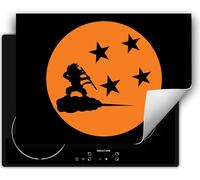 DarHaus Plaque de recouvrement pour cuisinière 70x52 cm Tapis antidérapant Enroulable, noir - Dragon Balls